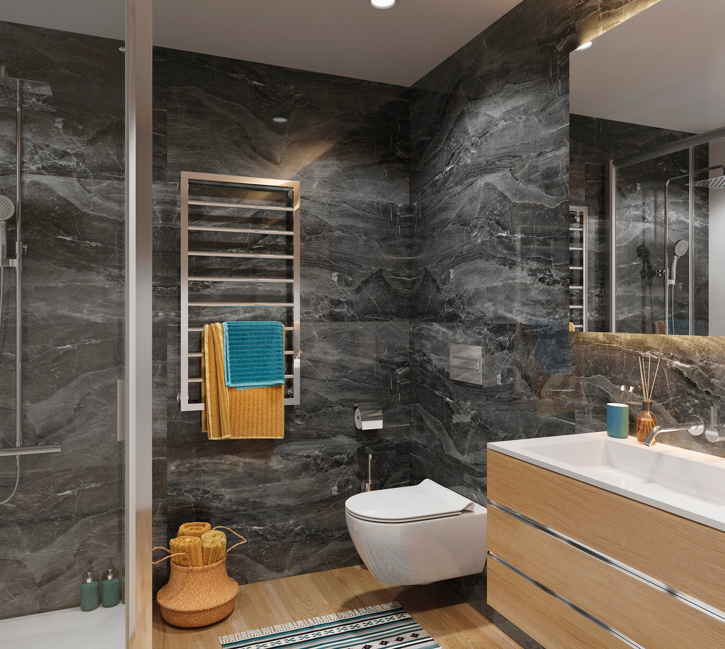 Vilo SPC Wall Panel Dark Stone - Sample
