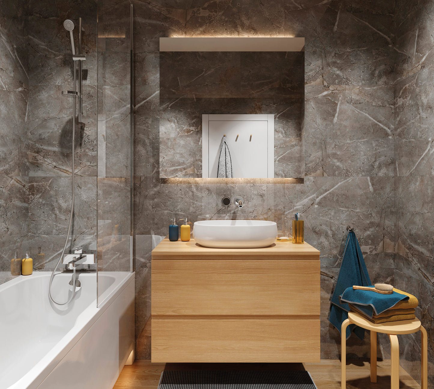 Vilo SPC Wall Panel Marble Skin - Sample