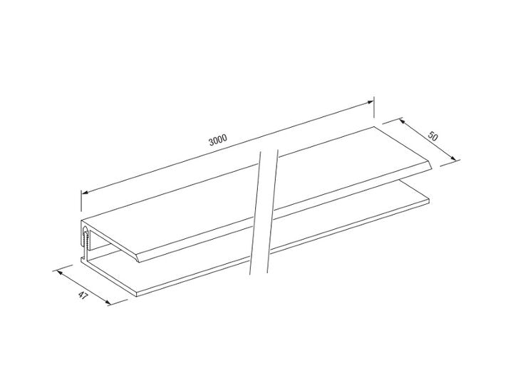 Cladding 2-Part Finish Trim (3m)