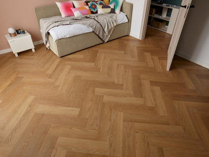 Rega Herringbone Vinyl Flooring Montana Oak (16 Pack)
