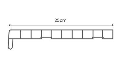 Technical drawing of 25cm vilo chamber windowsill