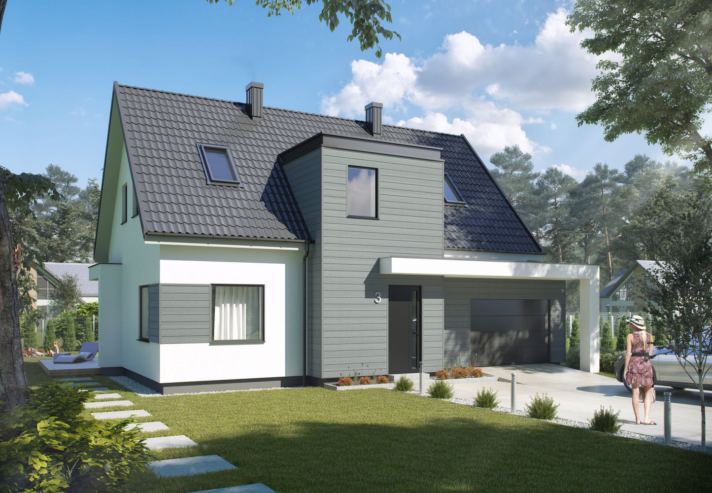 VOX Modern Wood Quartz Grey Double Panel (3m)