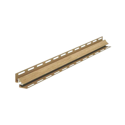 Internal corner trim for vilo Fronto cladding boards in colour oak.