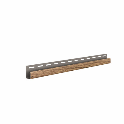 J Trim for vilo Fronto cladding boards in colour honey oak.
