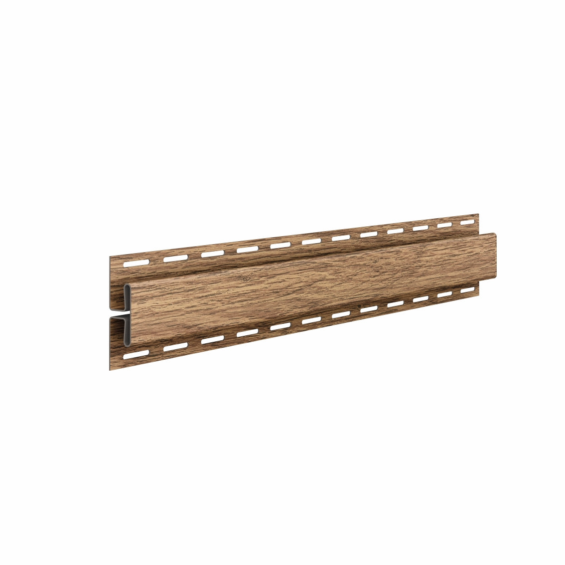 Center joint trim for vilo Fronto cladding boards in colour honey oak.