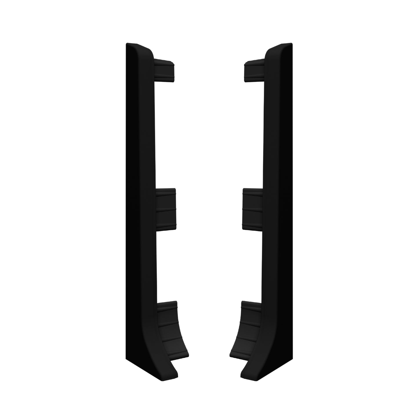 End caps for the Linela skirting board in black