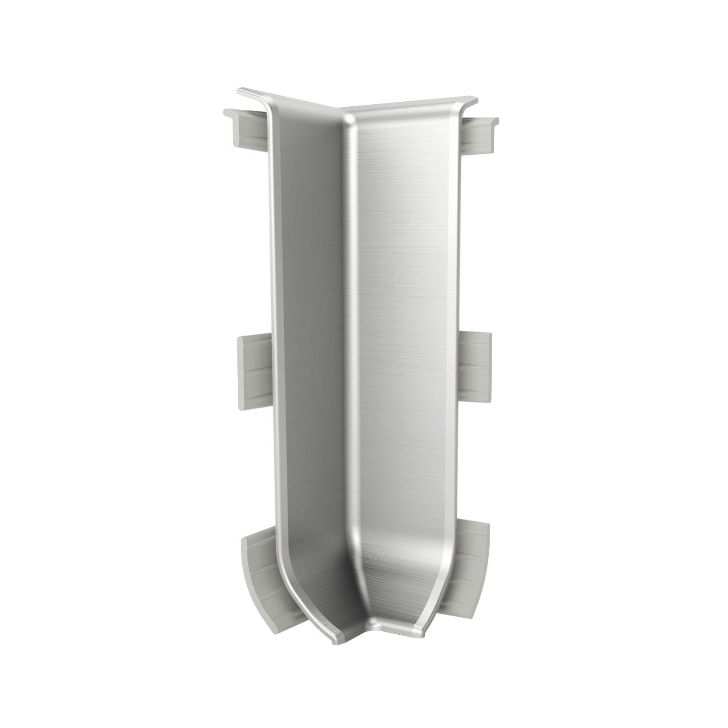 Internal corner for the Linela skirting board in silver