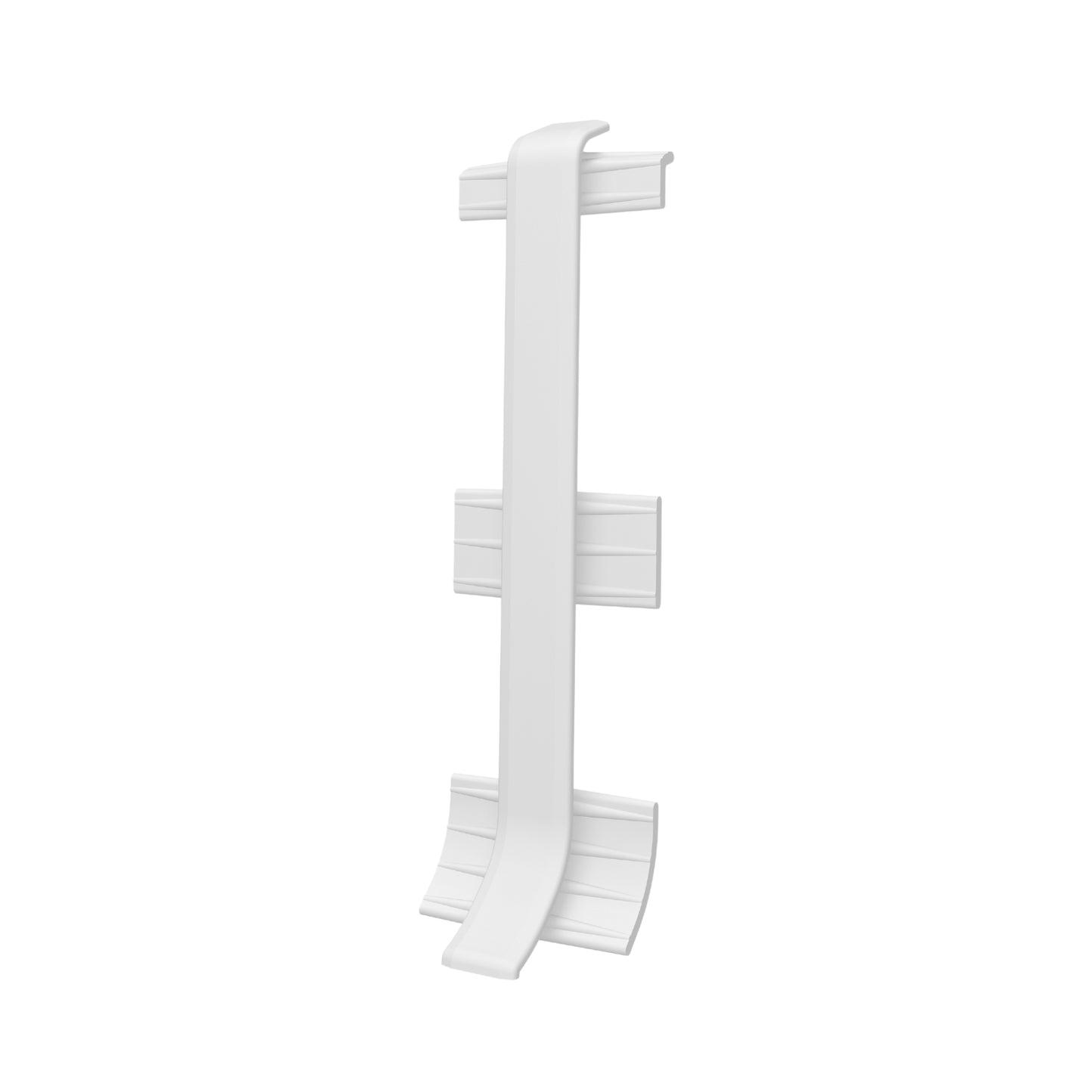 Connector piece for the Linela skirting board in white