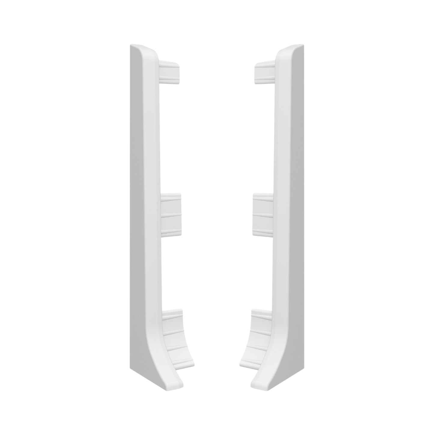 End caps for the Linela skirting board in white