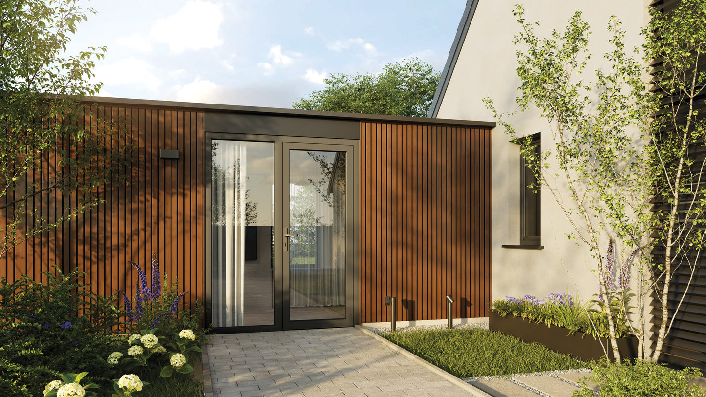 Vilo Fronto V-Black Golden Oak Cladding Panel